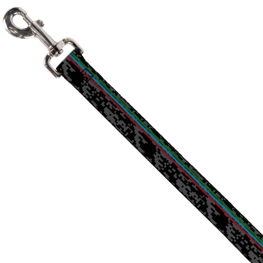 Dog Leash - Racing Stripes/Digital Camo Black/Gray/Green/Blue/Red