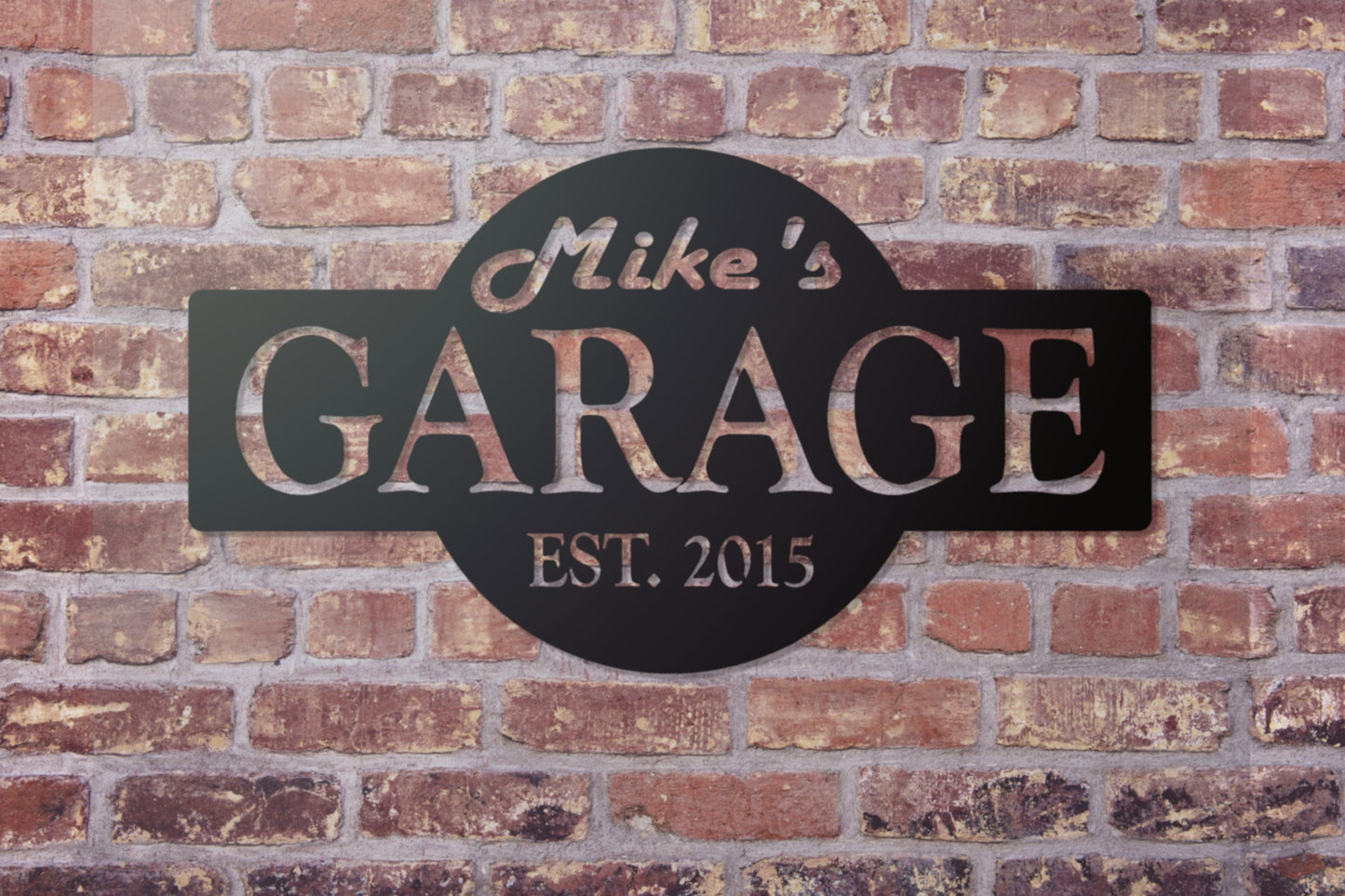 Garage Personalized Metal Sign with Name and EST. Date