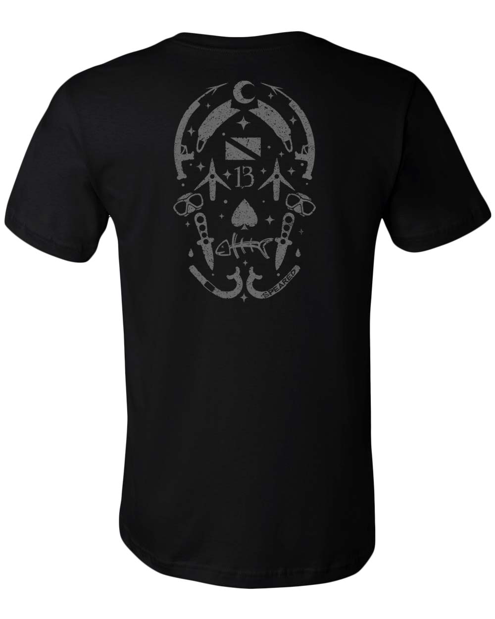 Gear Head Lucky Skull Spearfishing T-Shirt: Mens