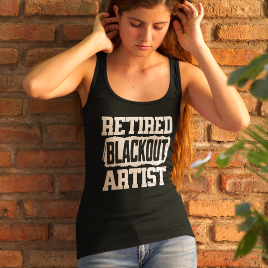 Womens Recovery Tank | Inspiring Sobriety | Retired Blackout Artist