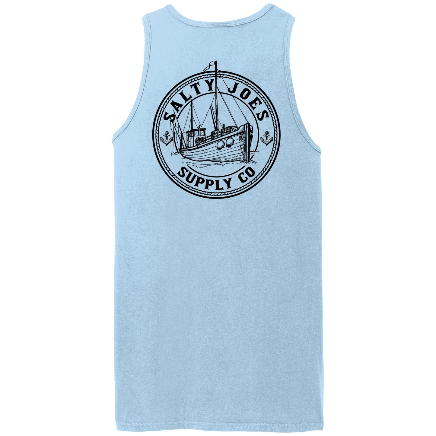 Salty Joe's Fishing Trawler Beach Wash® Garment-Dyed Tank Top