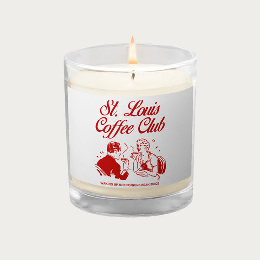 St. Louis Coffee Club Glass jar soy wax candle