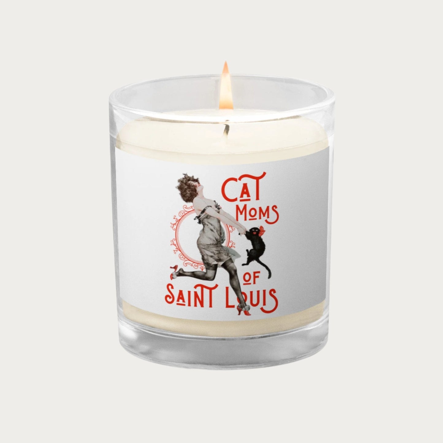 Cat moms of Saint Louis Glass jar soy wax candle