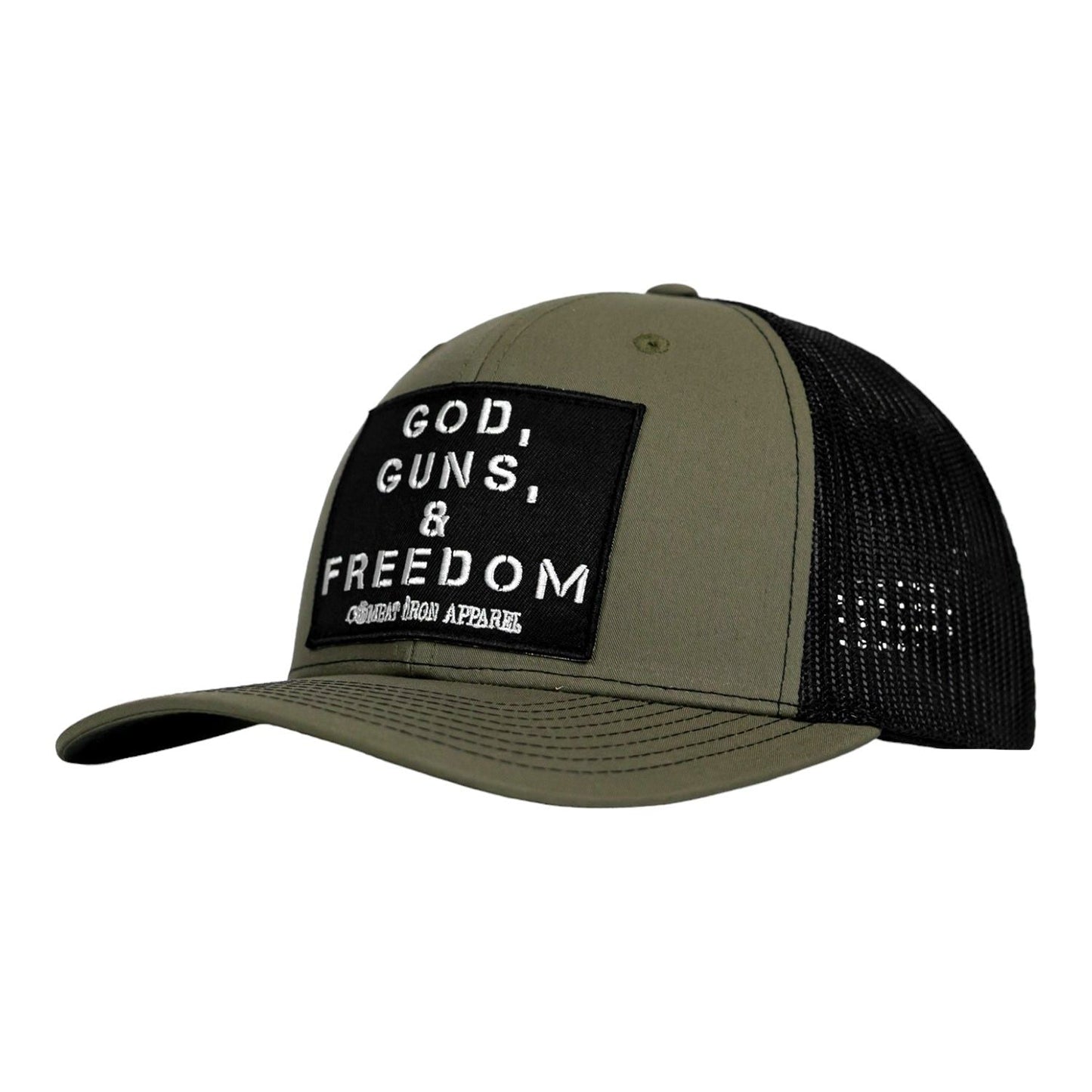 God, Guns, And Freedom Patch Mid-Profile Mesh Snapback