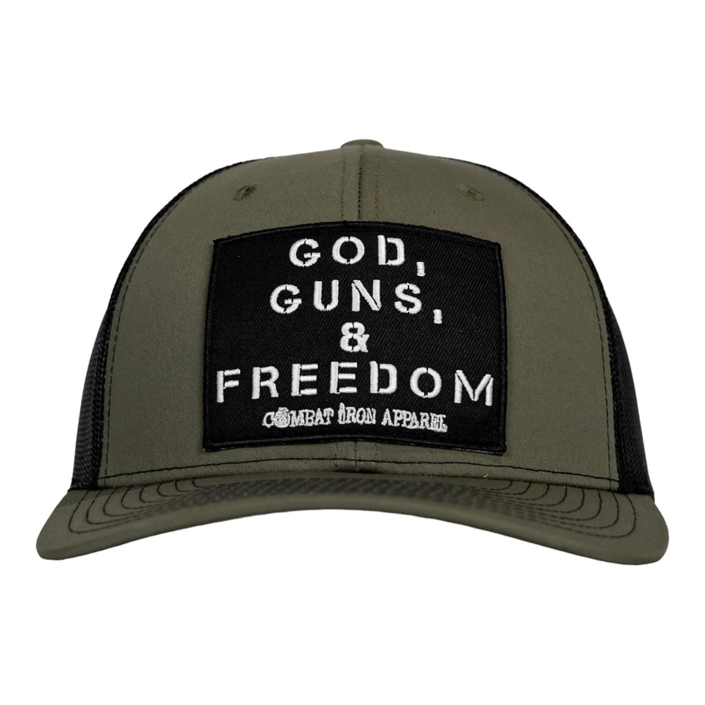 God, Guns, And Freedom Patch Mid-Profile Mesh Snapback