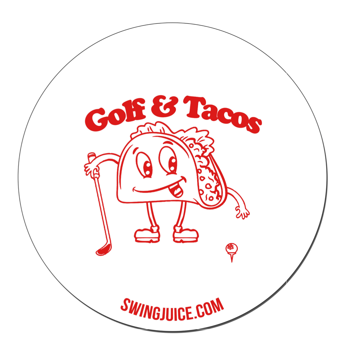 Golf & Tacos Sticker White O/S