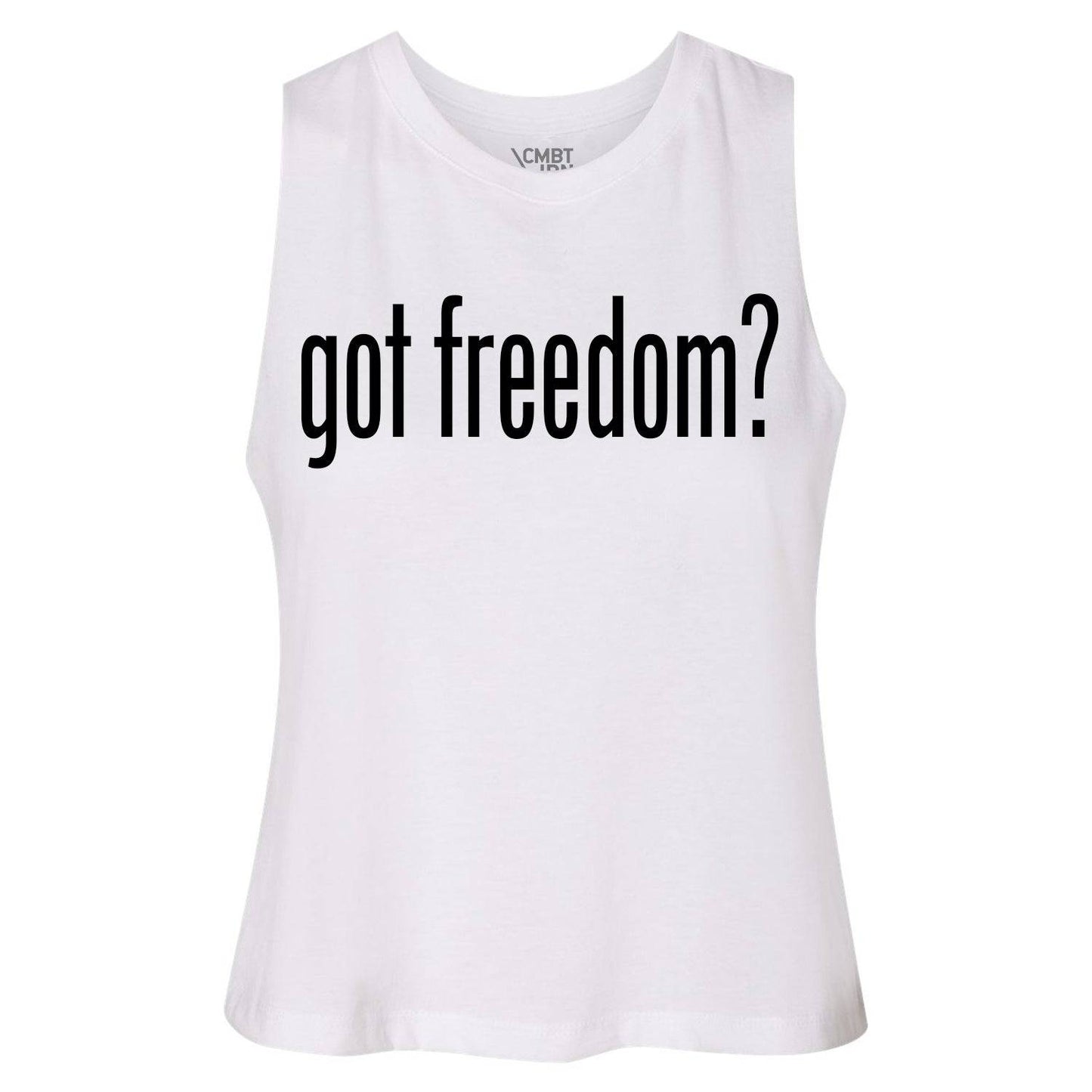 Got Freedom? Women's Flowy Racerback Crop