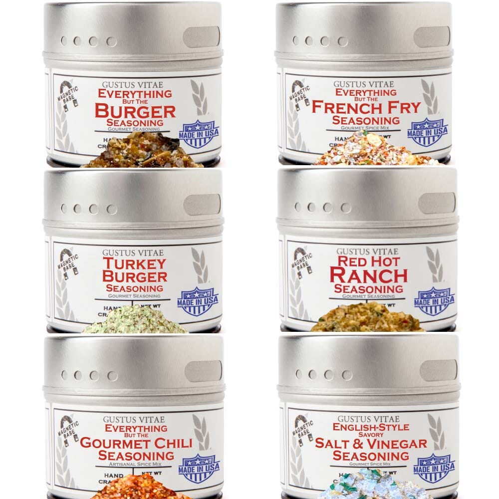 Gourmet Backyard BBQ Burgers & Fries Seasoning Set - Six Pack