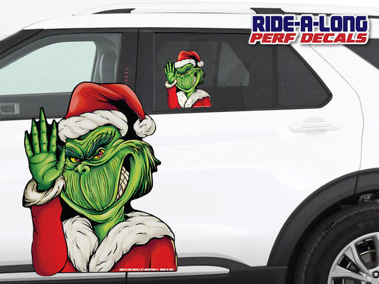 Grim Santa  *RIDE A LONG* Perforated Decal