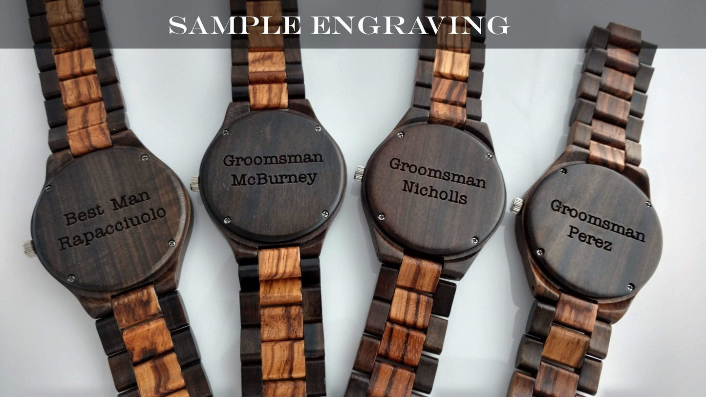 Groomsmen Set Of 10 Wooden Watches - Creativo