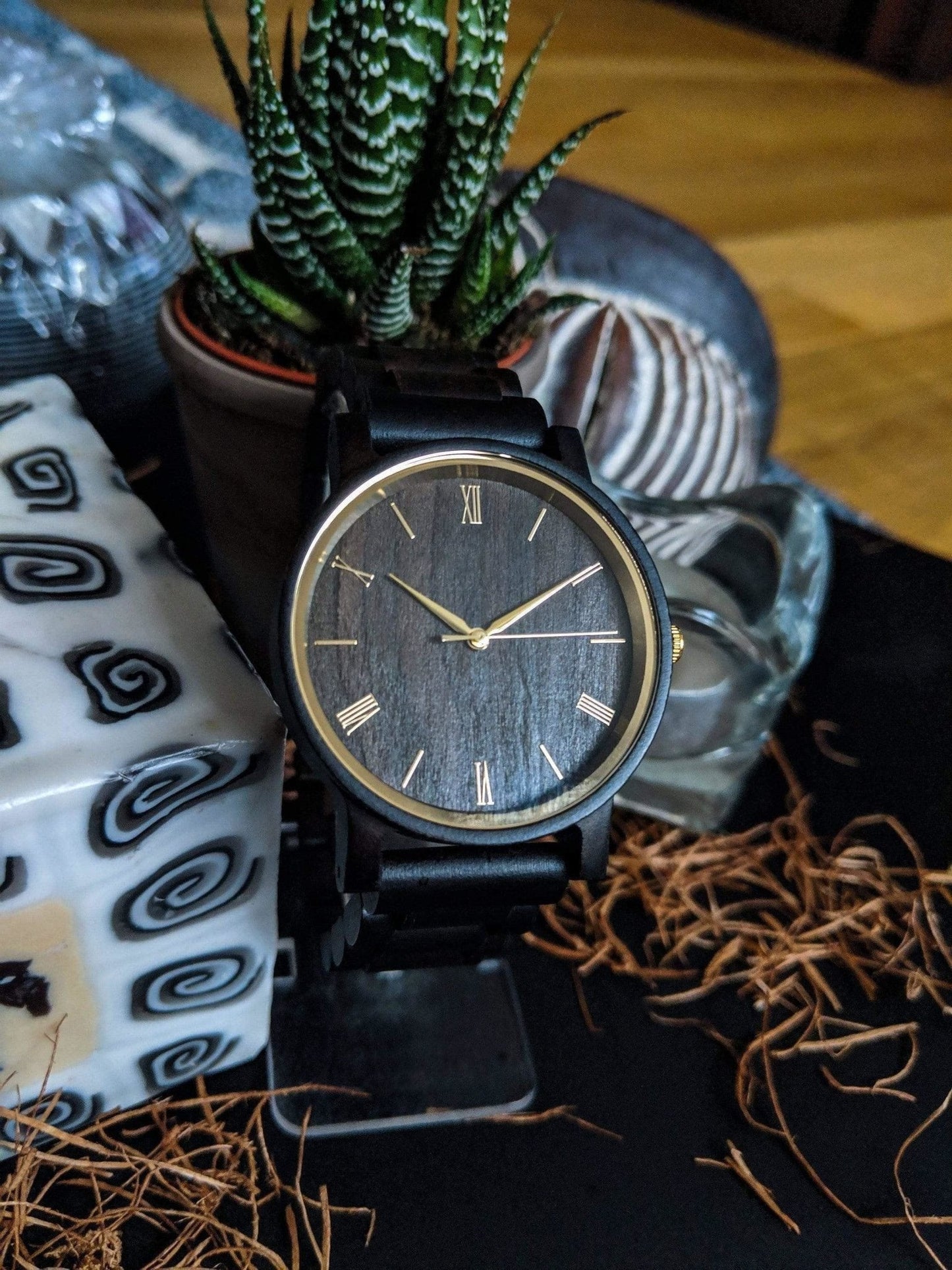 Groomsmen Set Of 10 Wooden Watches - Ebony Arce