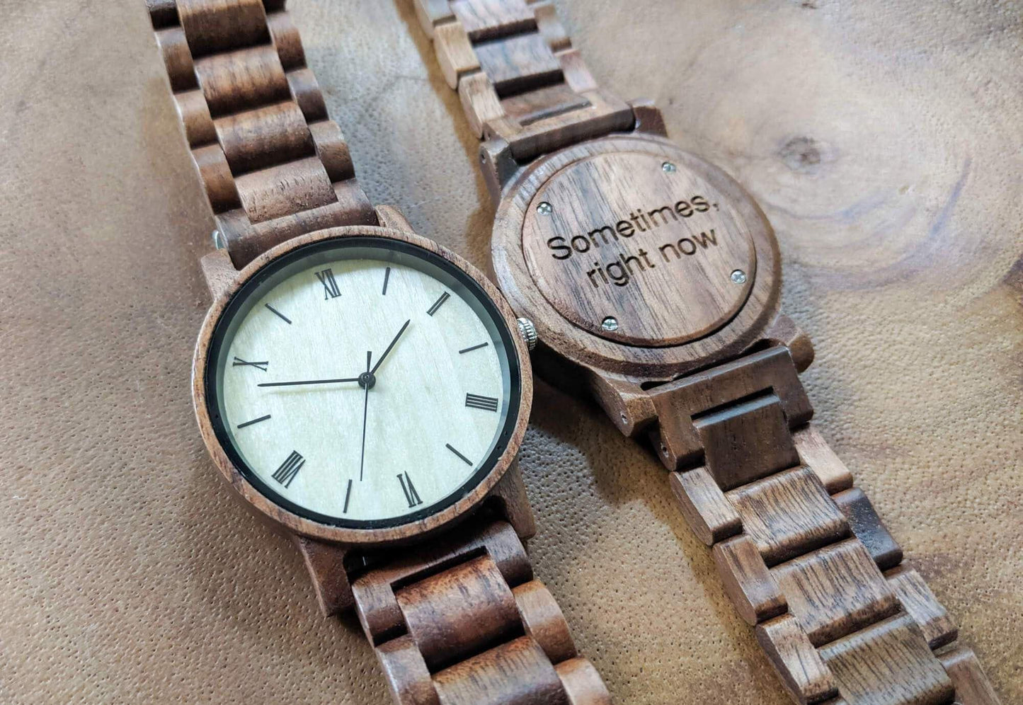 Groomsmen Set Of 10 Wooden Watches -Walnut Arce