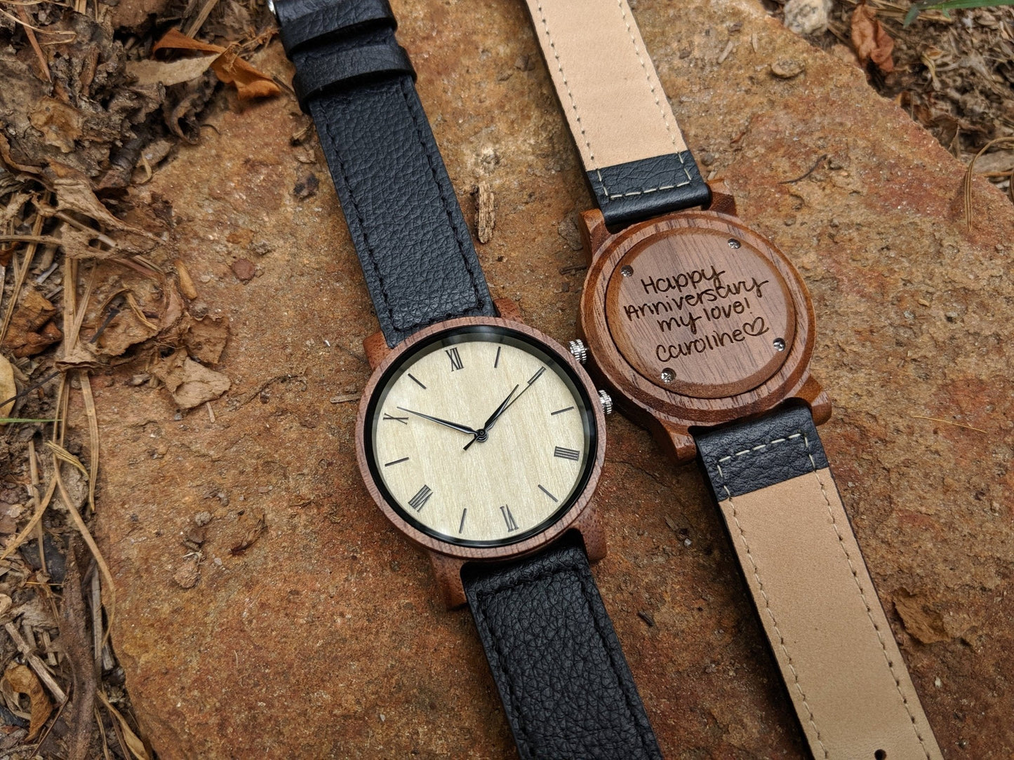 Groomsmen Set Of 4 Wooden Watches Walnut Arce