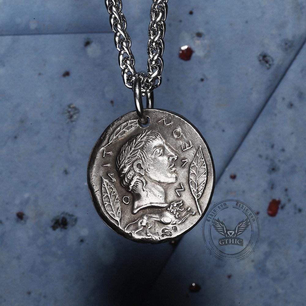 Greek Apollo Brass Coin Pendant