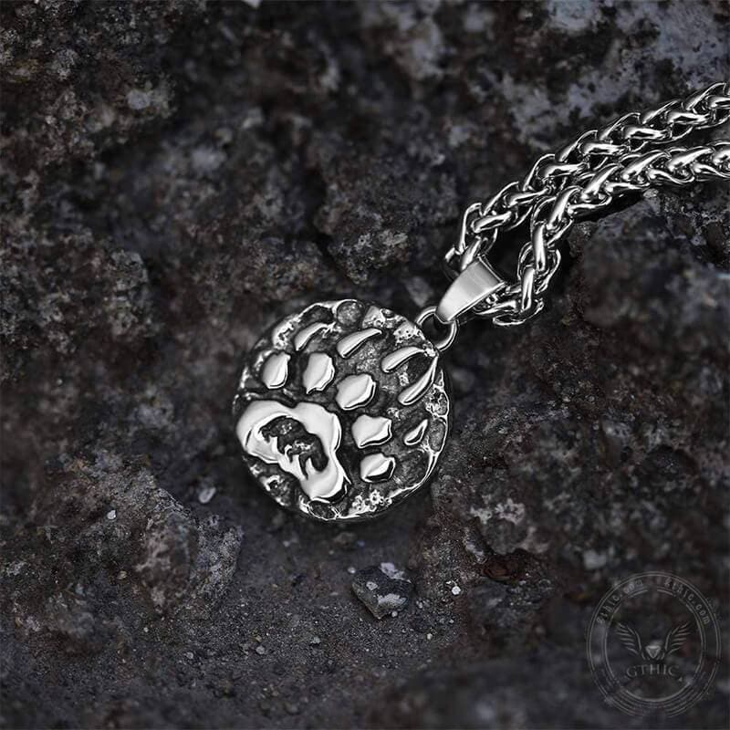 Bear Claw Amulet Stainless Steel Viking Necklace