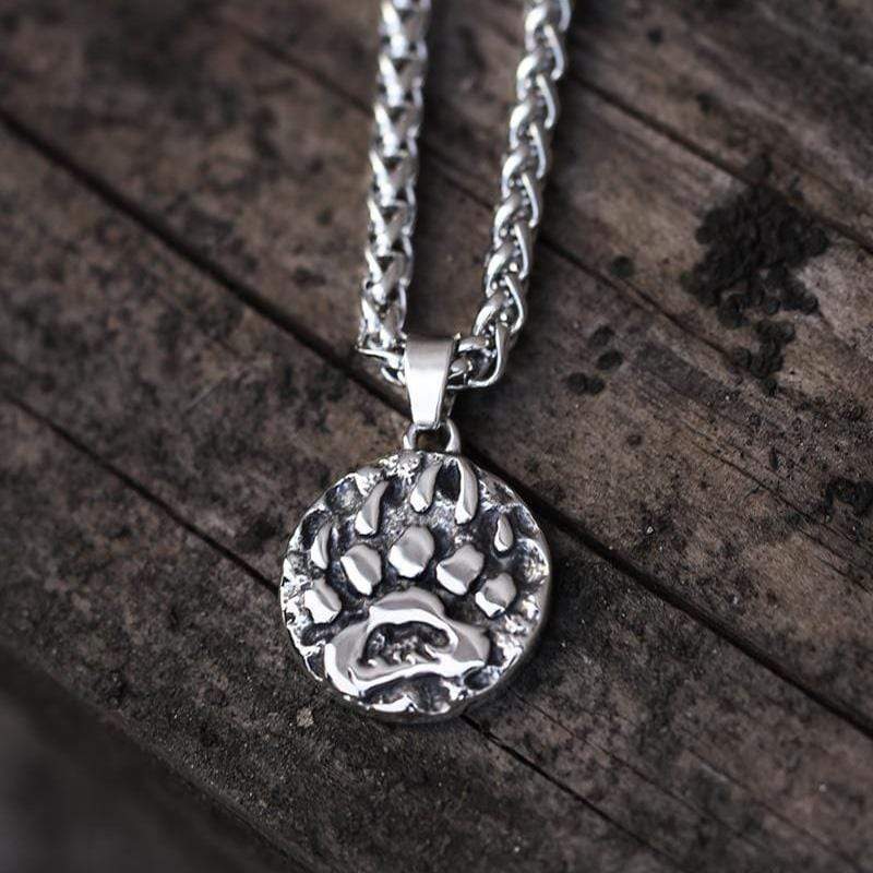 Bear Claw Amulet Stainless Steel Viking Necklace