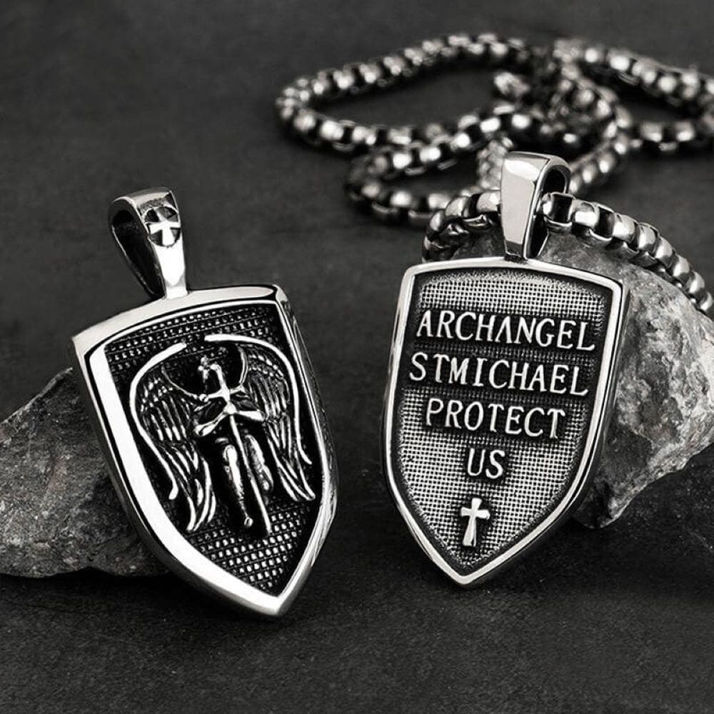 Archangel Saint Michael Sword Stainless Steel Pendant