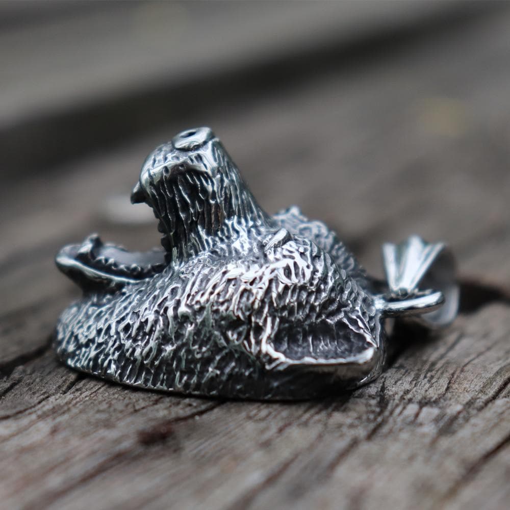 Wild Bear Head Stainless Steel Viking Pendant