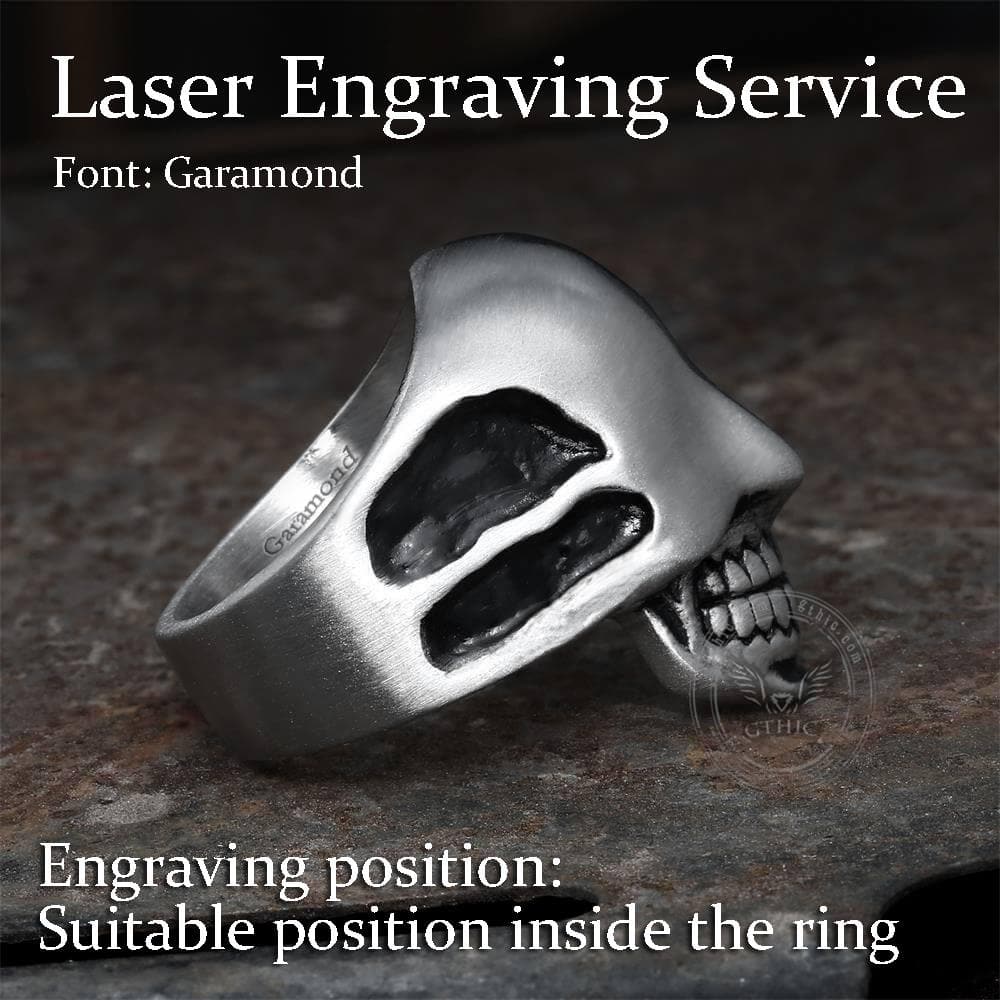 Faceless Man Stainless Steel Skull Ring