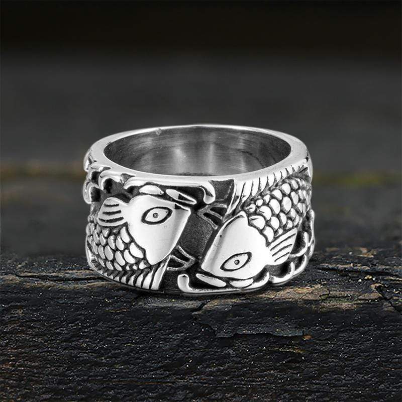 Relief Fish Stainless Steel Ring