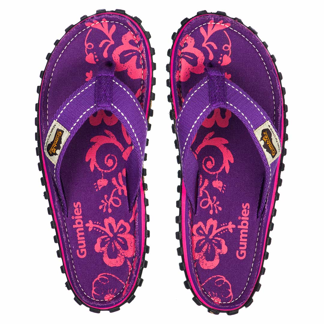 Islander Flip-Flops - Women's - Purple Hibiscus