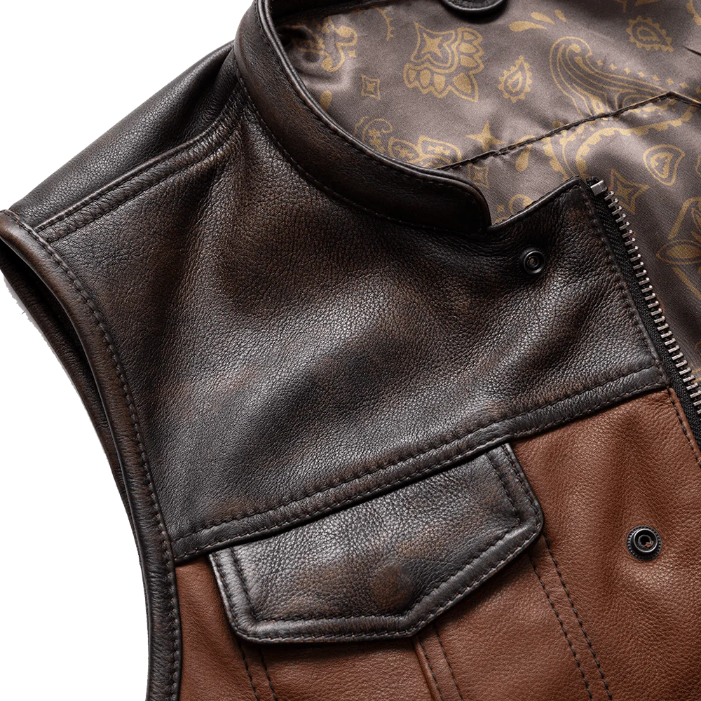 Gunner Men's Leather Motorcycle Vest (Limited Edition)