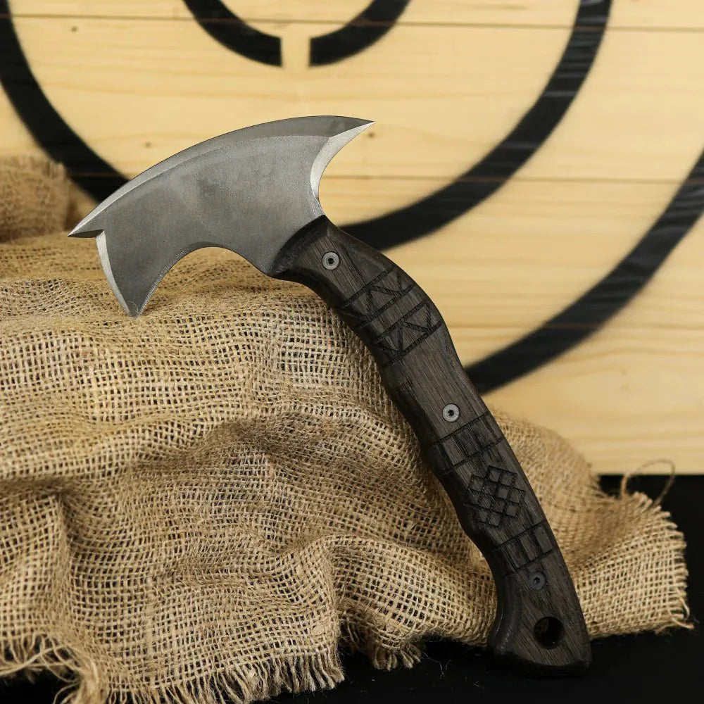 Handmade tomahawk "Dakuri" with tribal engraving