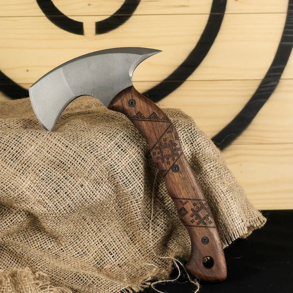 Handmade tomahawk "Simargl" with Slavic engraving