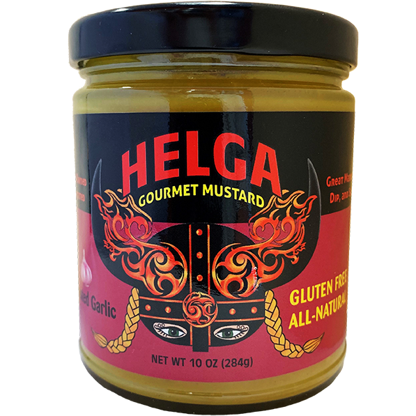 Helga Roasted Garlic Gourmet Mustard  10 oz.