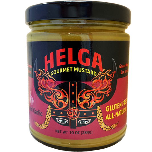 Helga Roasted Garlic Gourmet Mustard  10 oz.