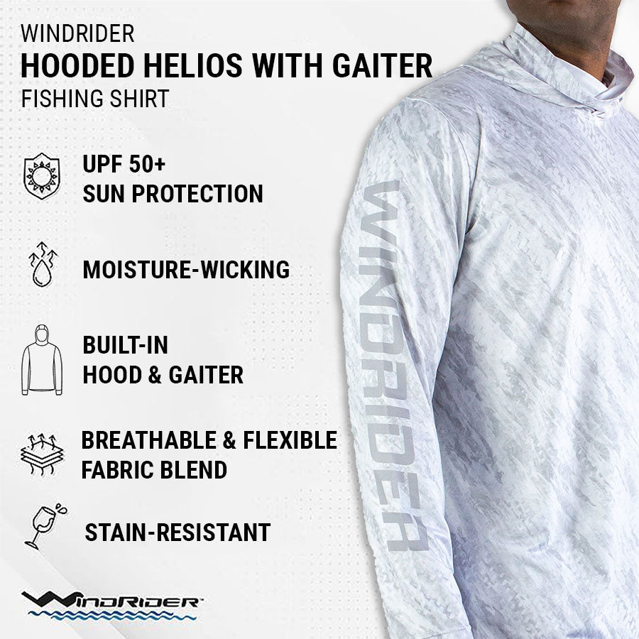 2 Pack Hooded Helios Fishing Shirts with Gaiter