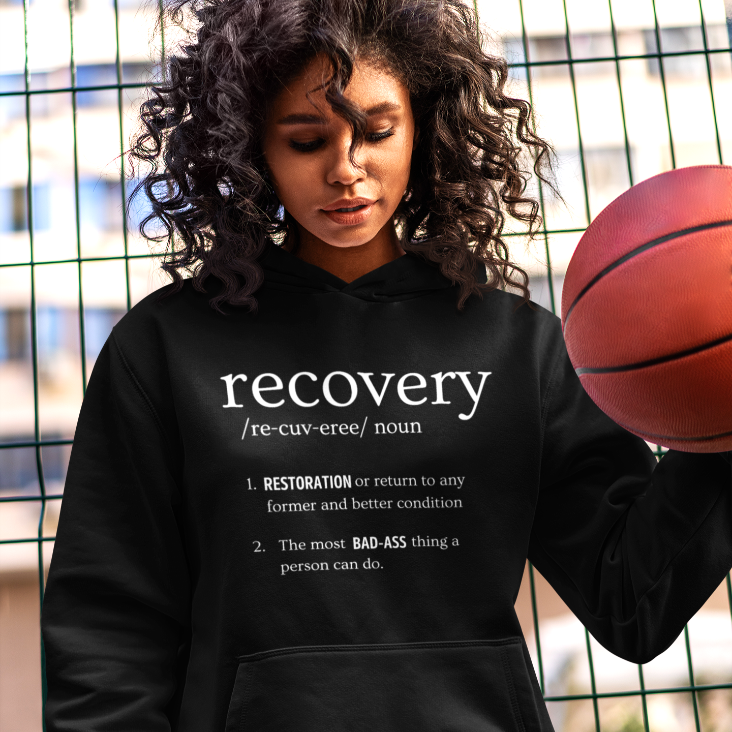 Recovery Unisex Hoodie | Inspiring Sobriety | Definition of Recovery