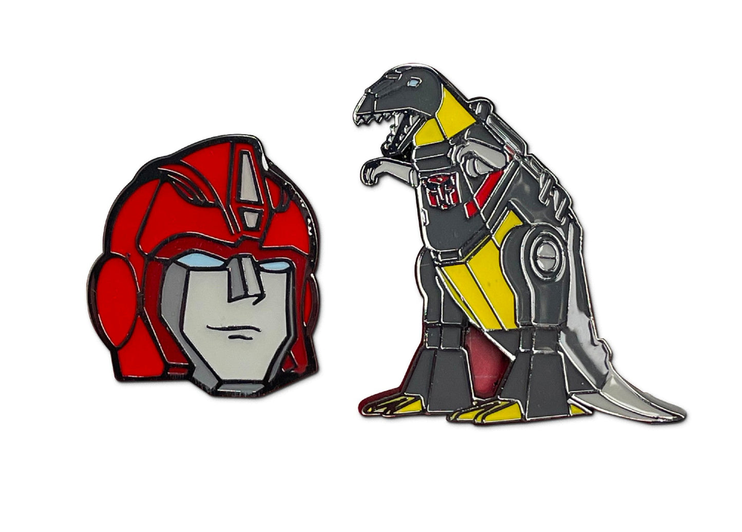 Transformers Autobots Hot Rod And Grimlock 2 Pack Enamel Pin Set