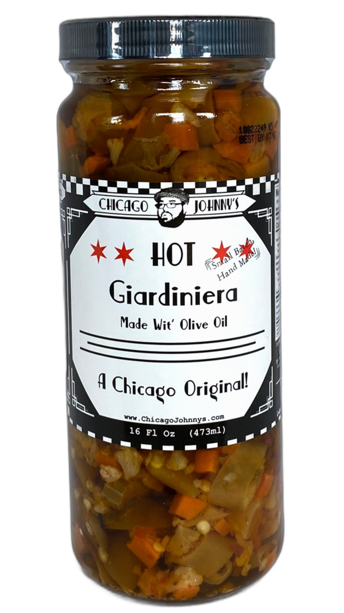 Chicago Johnnys Hot Giardiniera With Olive Oil | Chicagos Best Giardiniera