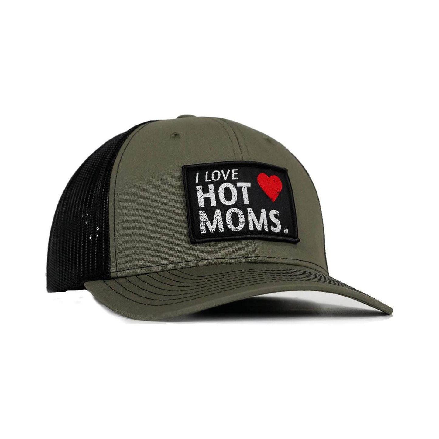 I Love Hot Mom's Patch Snapback Hat