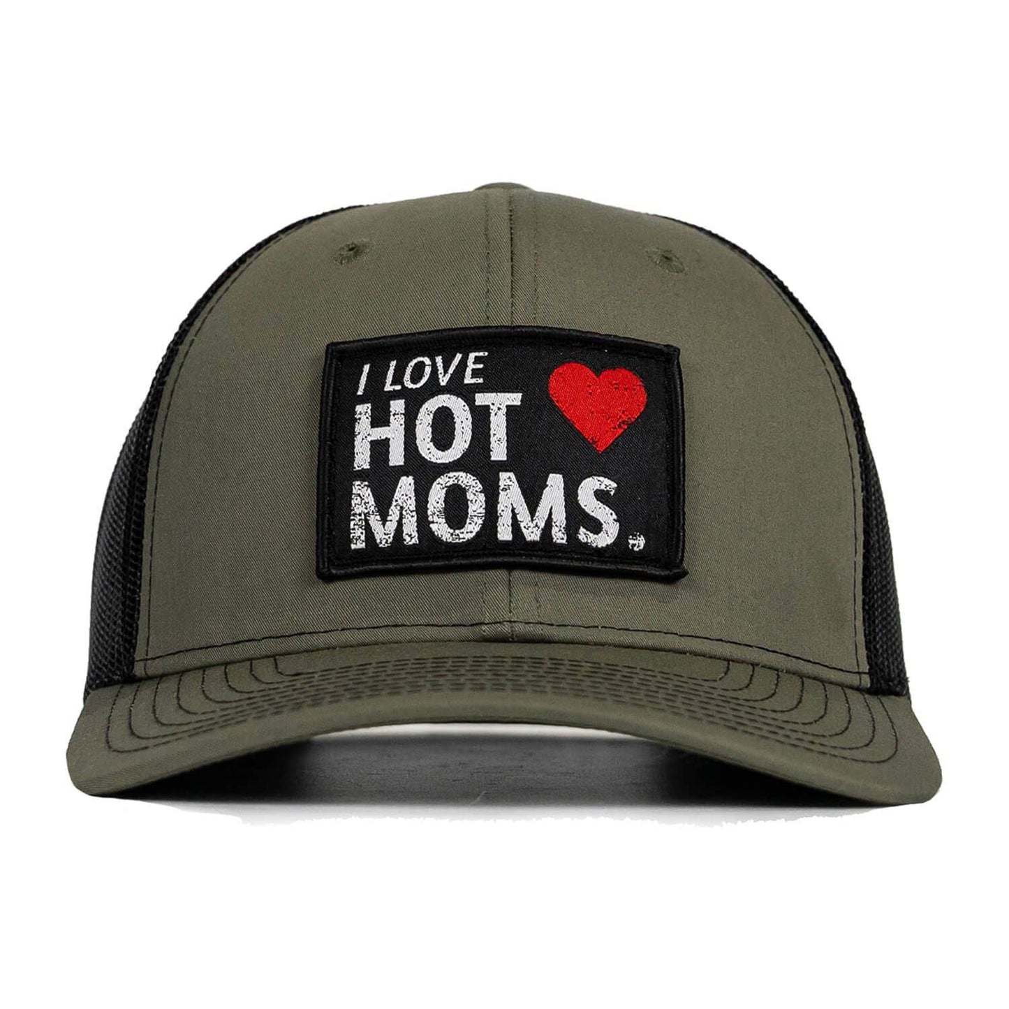 I Love Hot Mom's Patch Snapback Hat