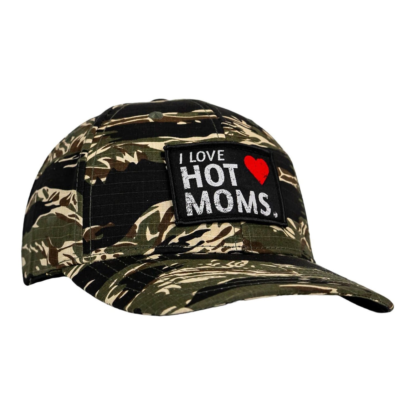 I Love Hot Moms Patch Dad Hat