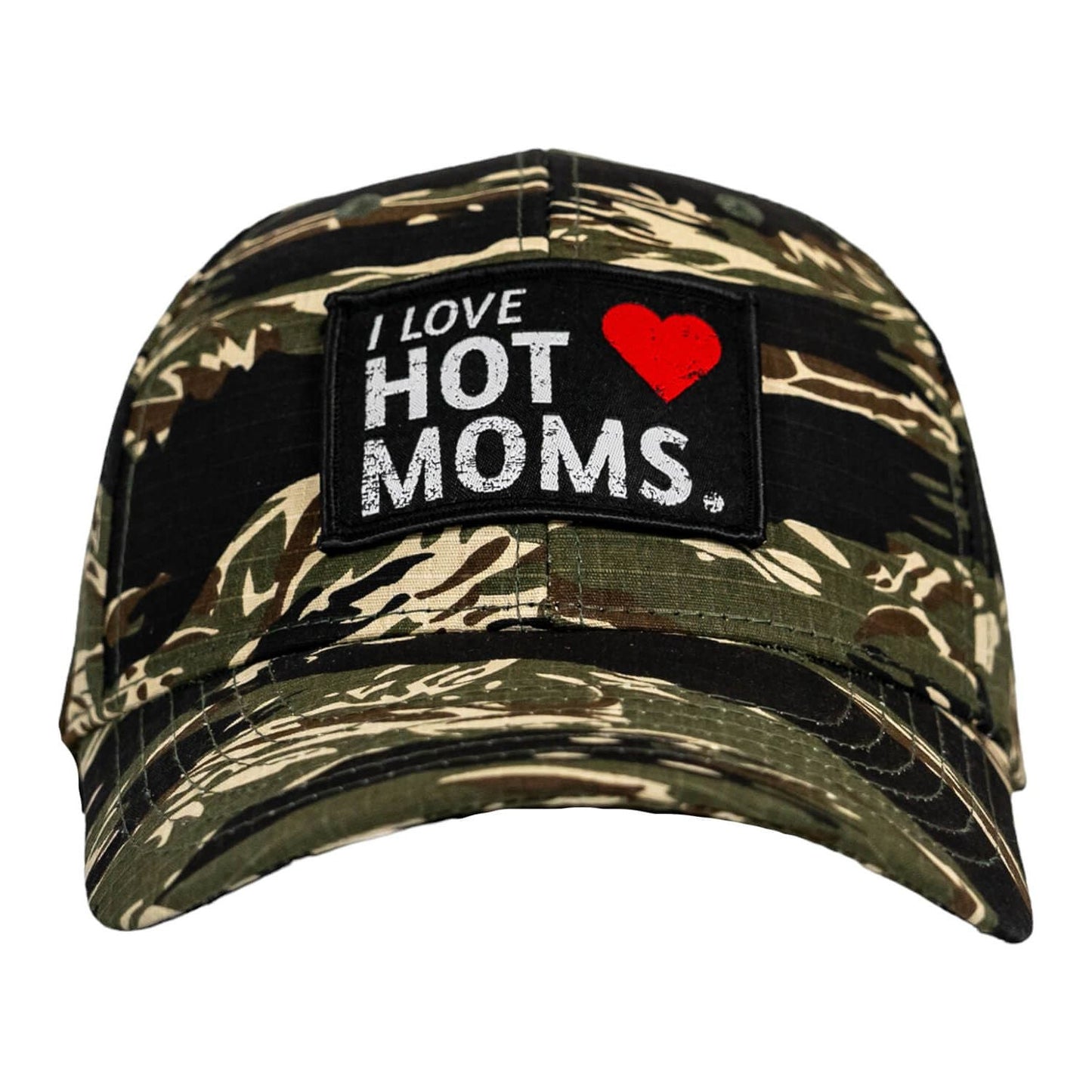 I Love Hot Moms Patch Dad Hat