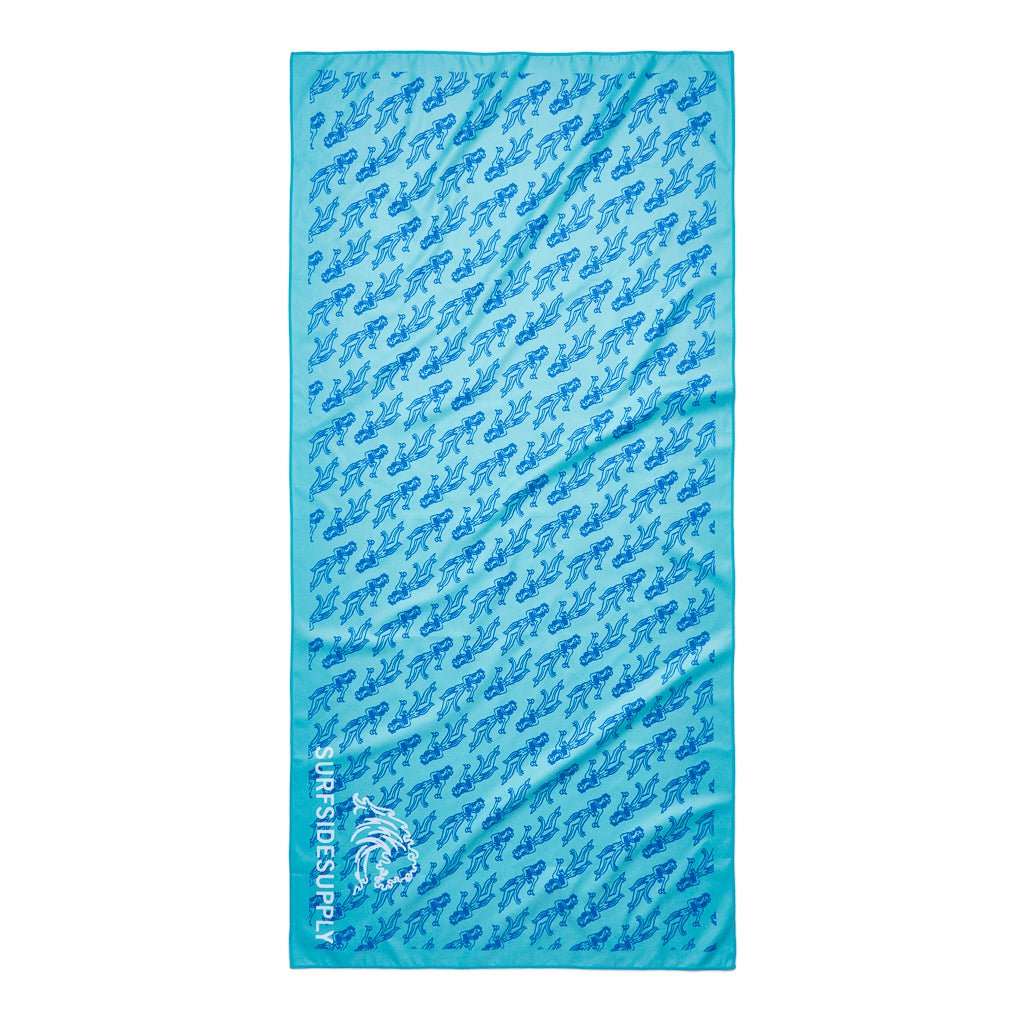 Hula Girl Towel - Blue Green