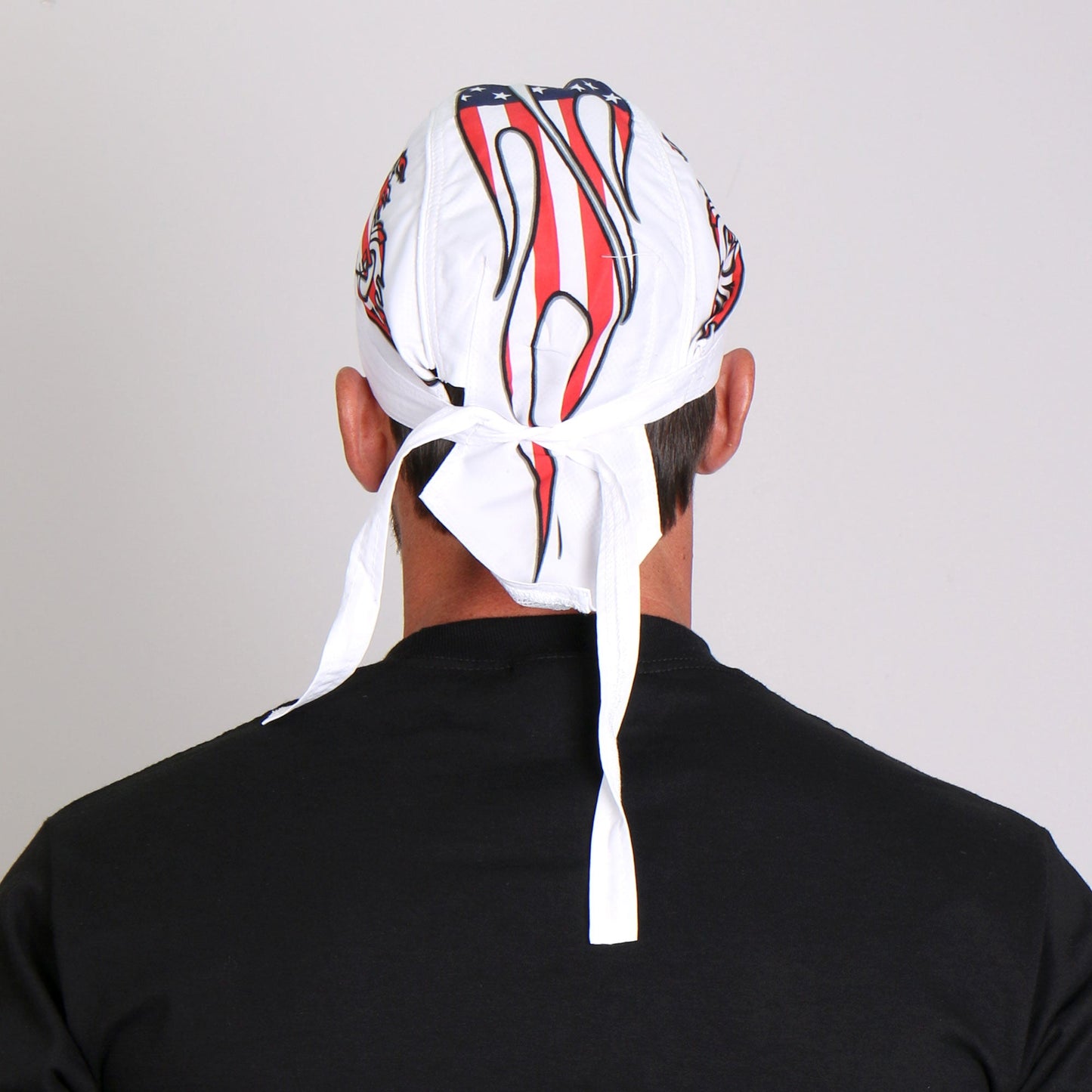 Hot Leathers American Bike Lightweight Headwrap White HWH1043