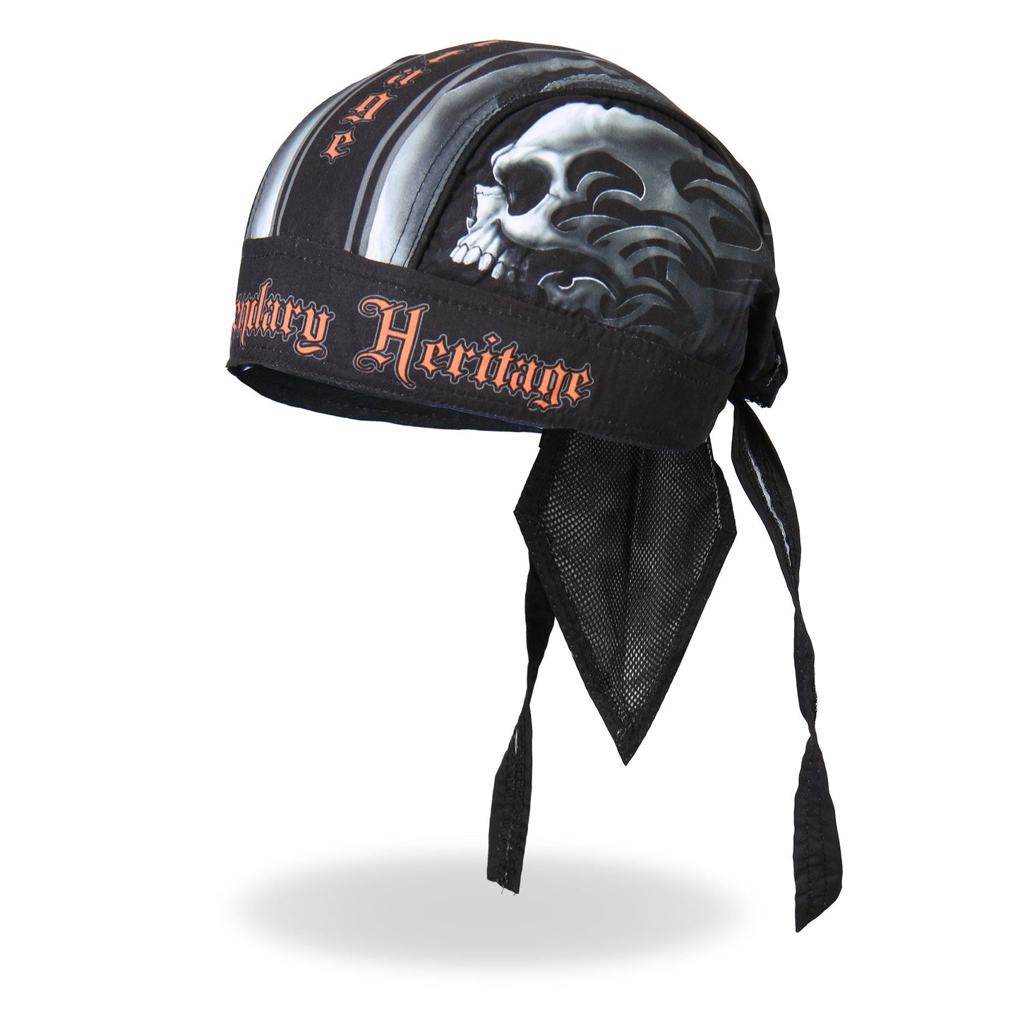 Hot Leathers Skull Face Legendary Heritage Lightweight Headwrap HWH1047