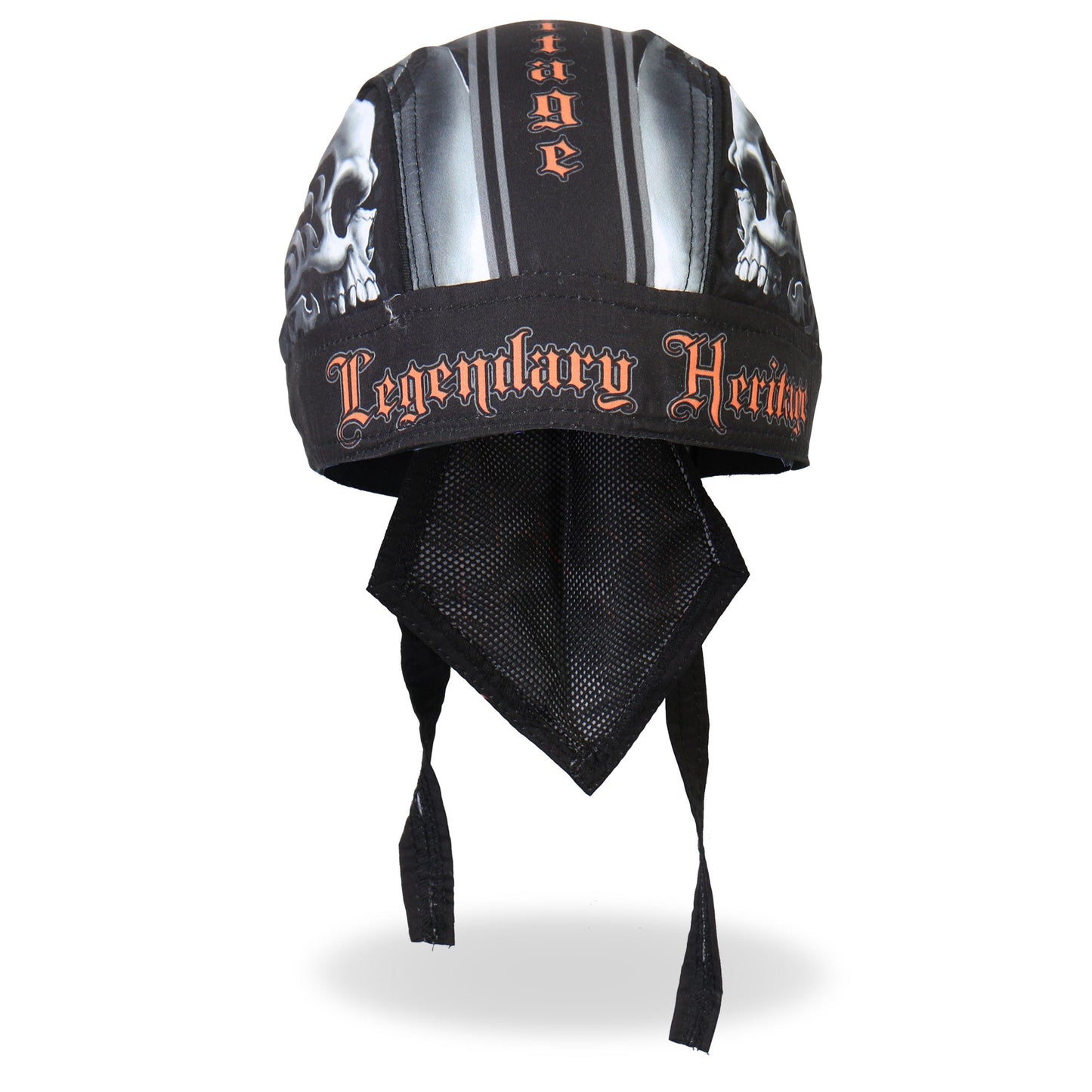 Hot Leathers Skull Face Legendary Heritage Lightweight Headwrap HWH1047