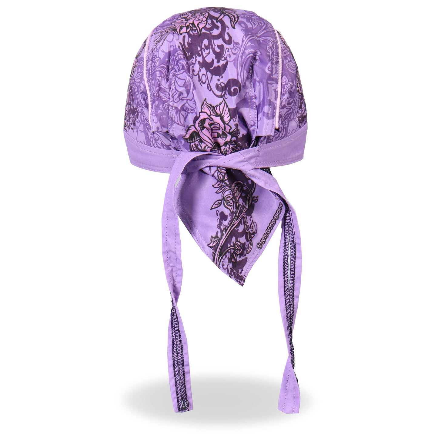 Hot Leathers Heart Let's Ride Purple Lightweight Headwrap HWH1060