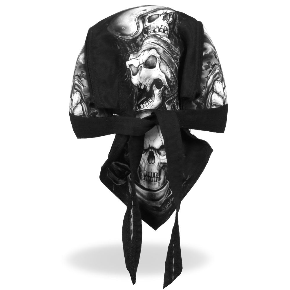 Hot Leathers Smokin Five Skulls Lightweight Headwrap HWH1093