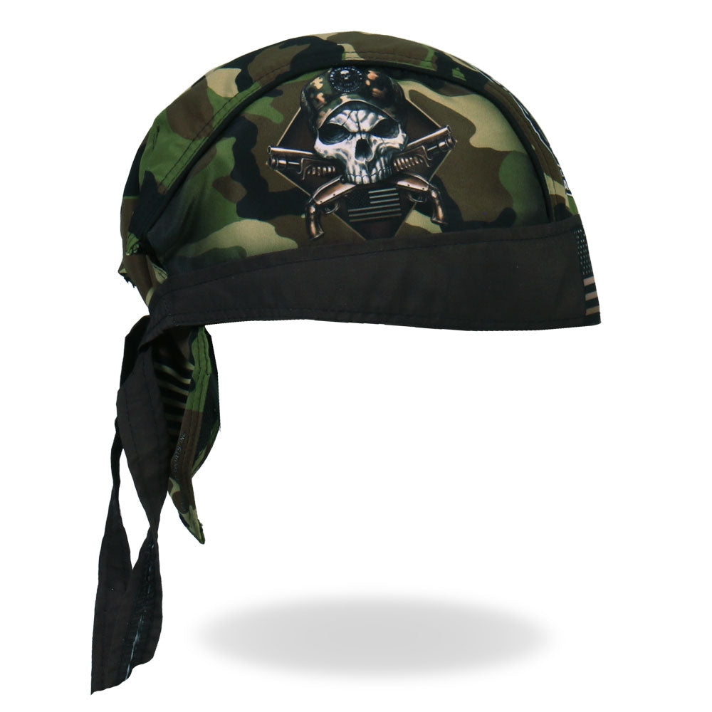 Hot Leathers Camo Skull Lightweight Headwrap HWH1094