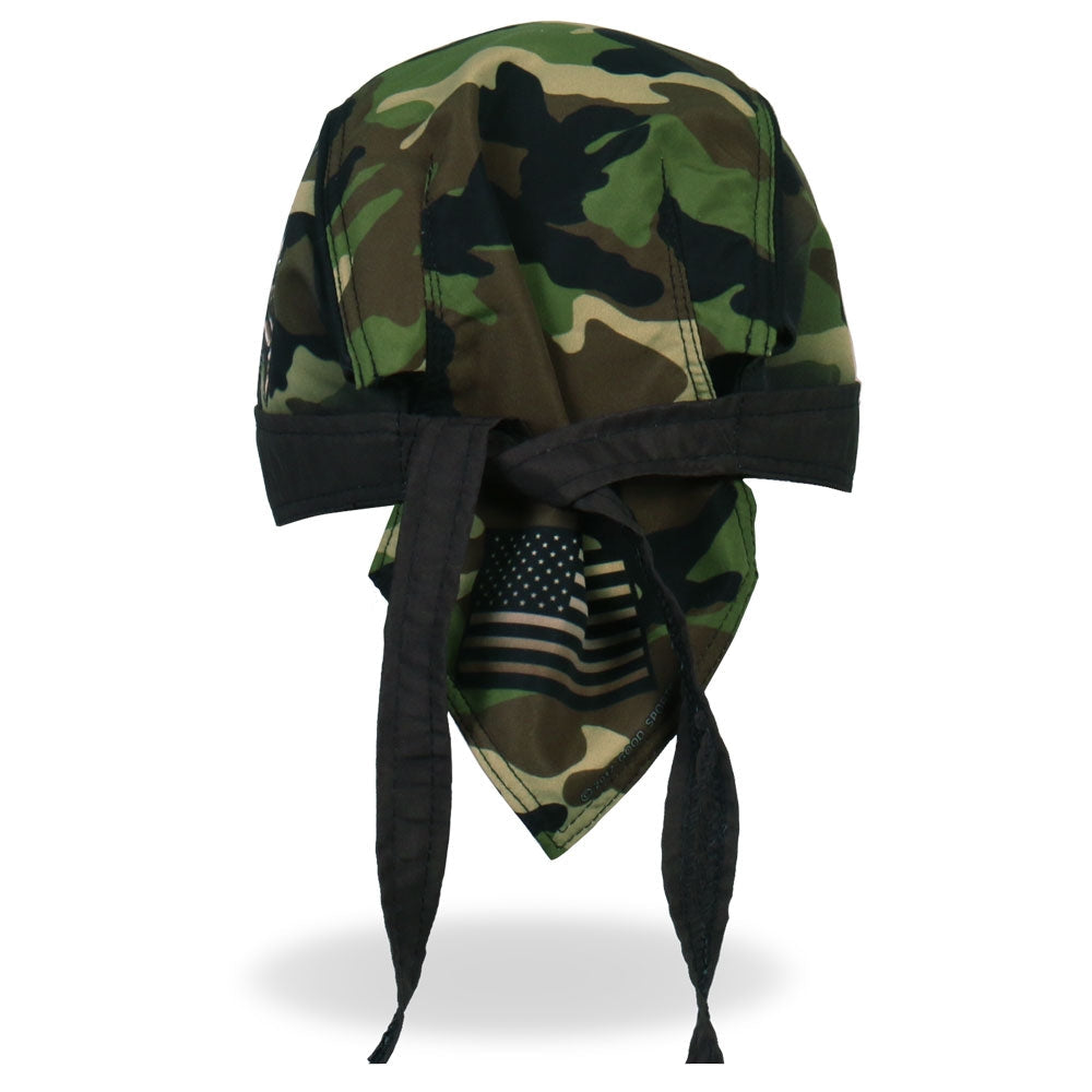 Hot Leathers Camo Skull Lightweight Headwrap HWH1094