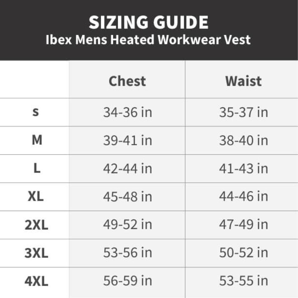 Ibex Mens Heated Workwear Vest