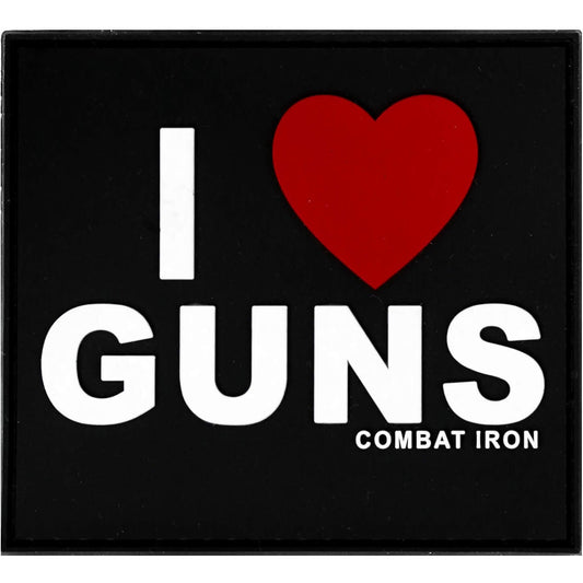 I LOVE GUNS 3D PVC PATCH