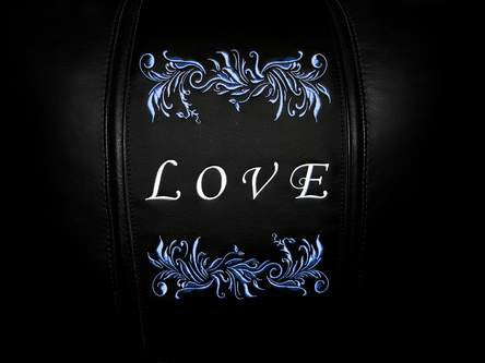 Love Floral Horizontal Blue Logo Panel