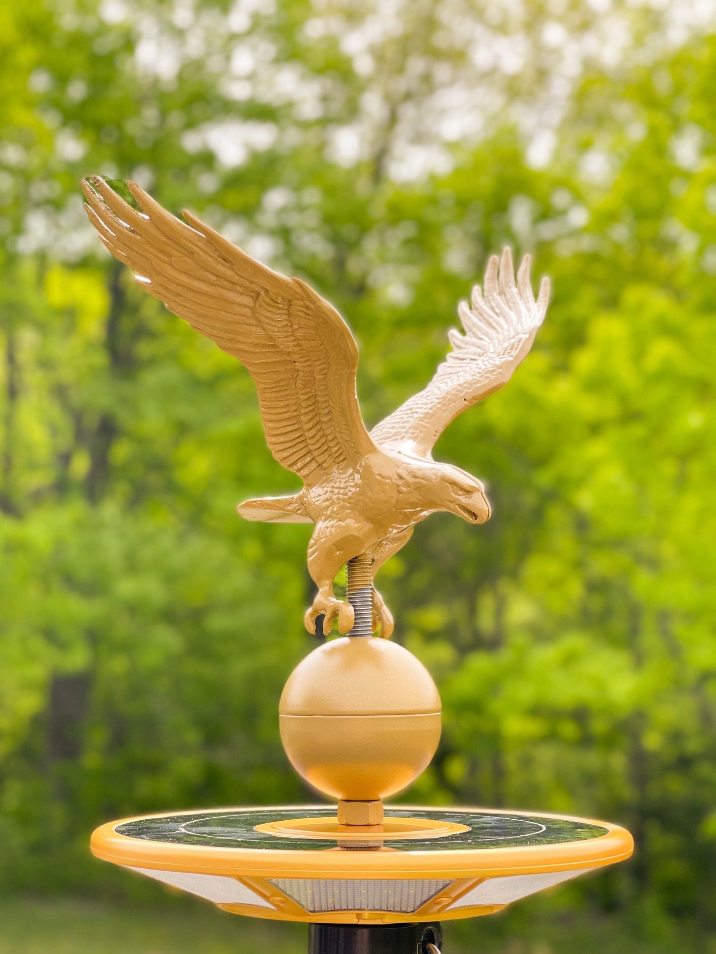 Hand Painted 12" Gold Eagle Flagpole Topper